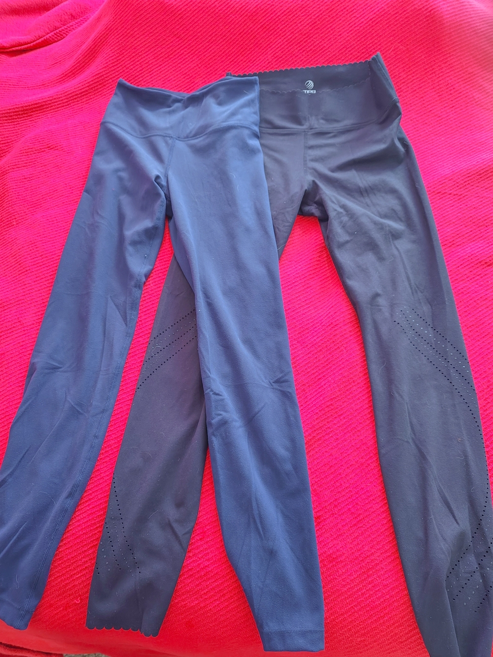 Two for the Price of One: MPG Women's Active Leggings Duo (Black and Navy)